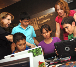 A testing session in the Learning Games Lab